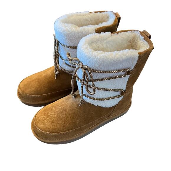 Koolaburra Michon Short Suede Short Pull On Winter Boot NEW Size 4 - Picture 2 of 8